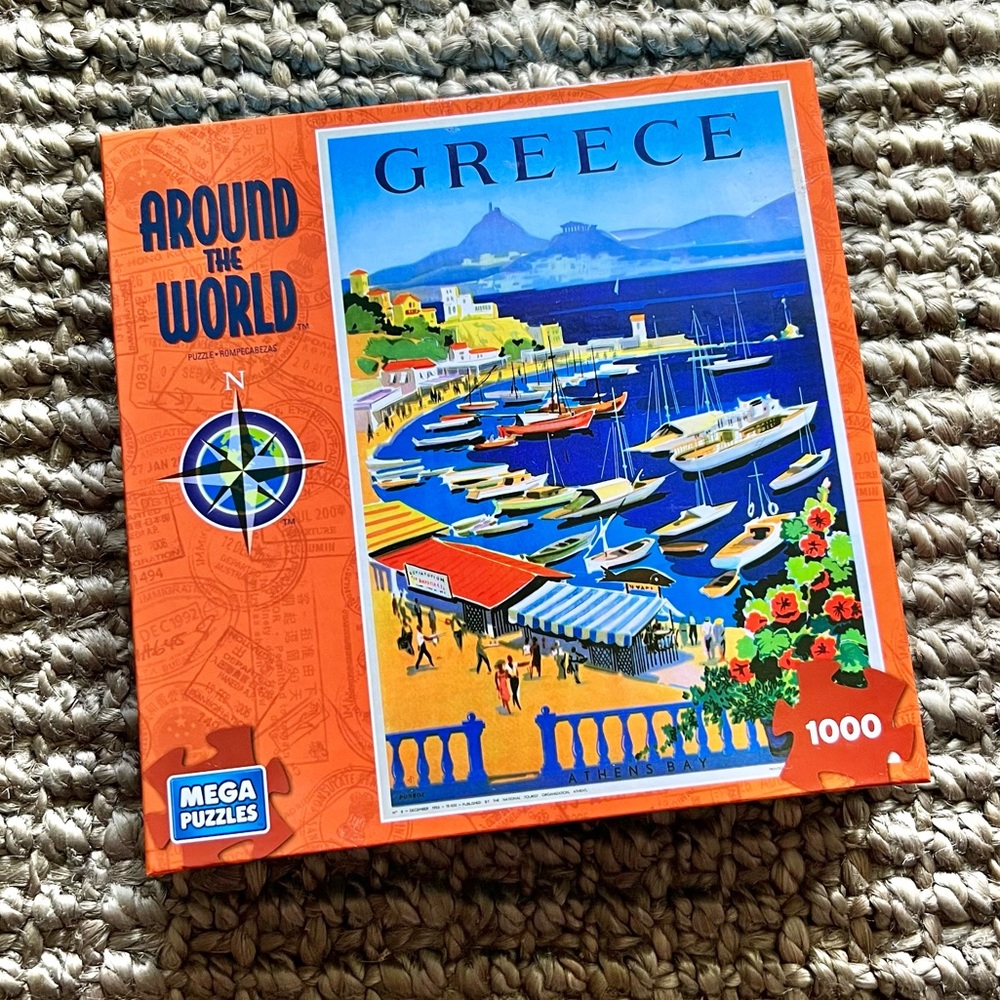 Around the World Mega Puzzle GREECE 1000-piece Jigsaw Puzzle SEALED